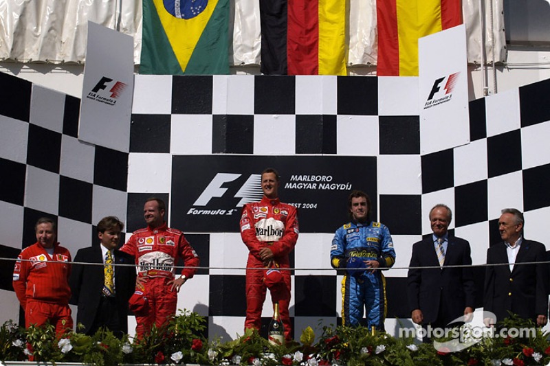 9- Fernando Alonso, 3º en el GP de Hungría 2004 con Renault