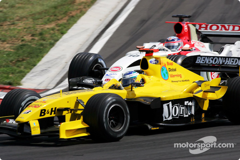 Nick Heidfeld and Takuma Sato