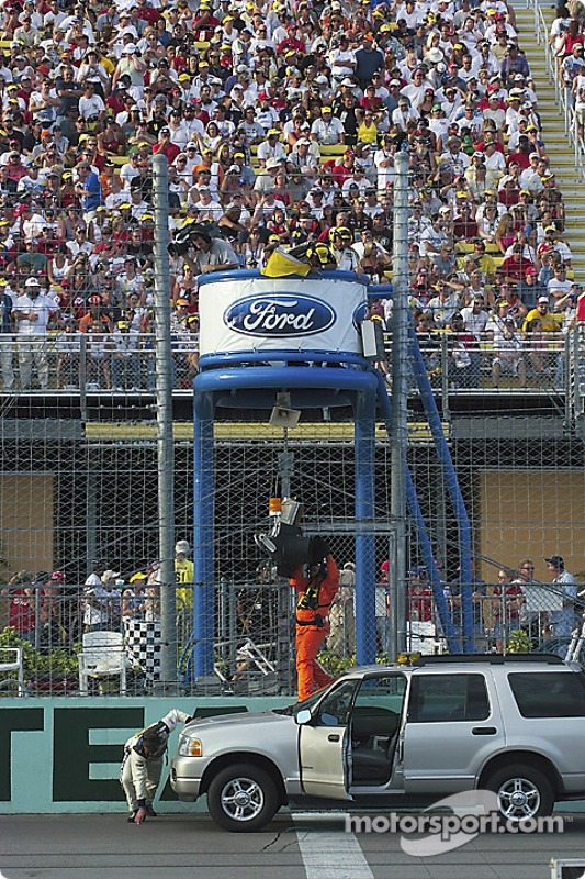 Homestead-Miami Speedway crew check the yellow light system