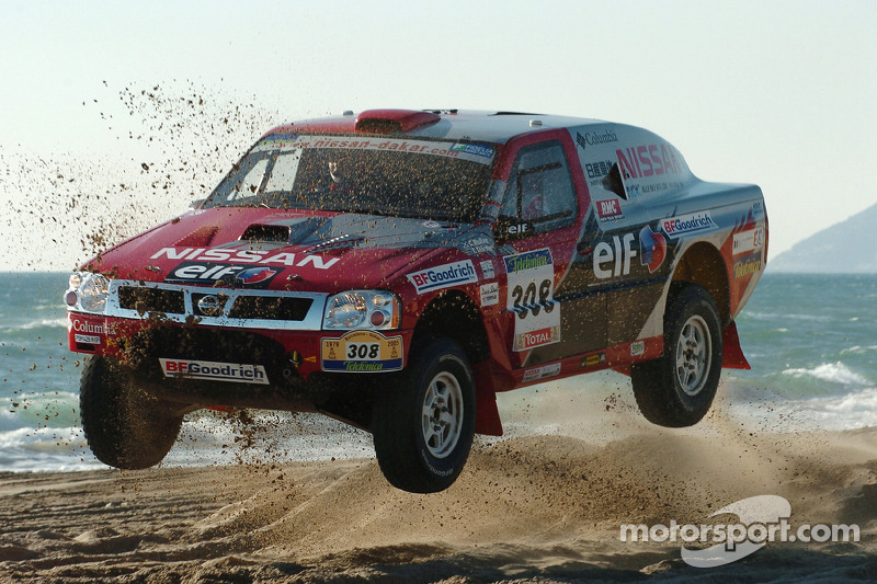 Colin McRae und Tina Thörner bei der Rallye Dakar