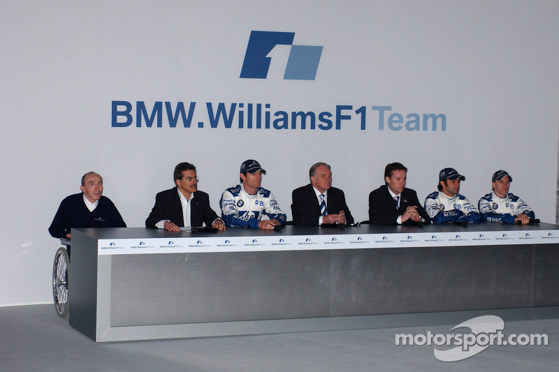 Frank Williams, Dr Mario Theissen, Mark Webber, Patrick Head, Sam Michael, Antonio Pizzonia and Nick