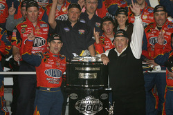 Victory lane: race winner Jeff Gordon celebrates with Rick Hendrick and his team