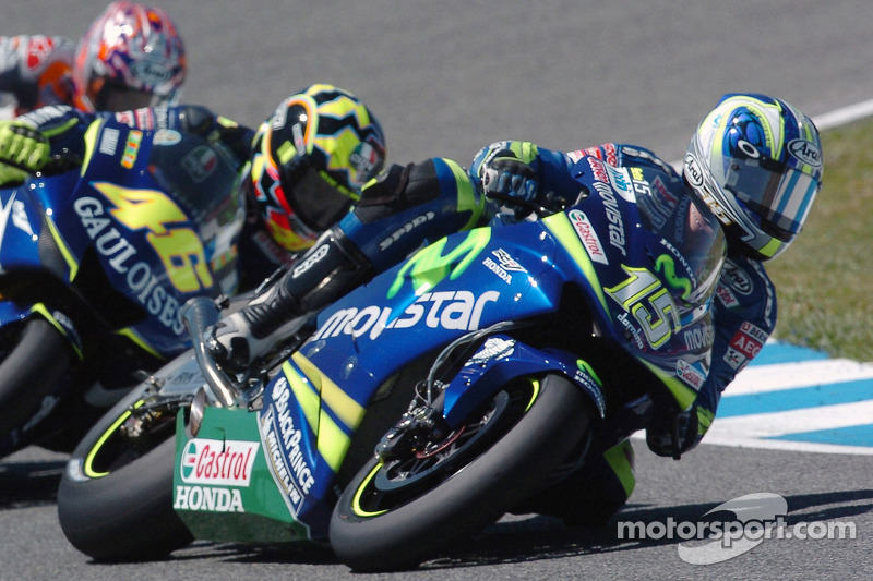 Sete Gibernau lidera a Valentino Rossi
