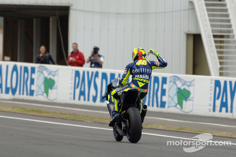 El ganador de la carrera, Valentino Rossi