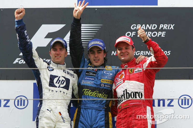 2005: 1. Fernando Alonso, 2. Nick Heidfeld, 3. Rubens Barrichello