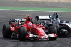 Michael Schumacher and Juan Pablo Montoya