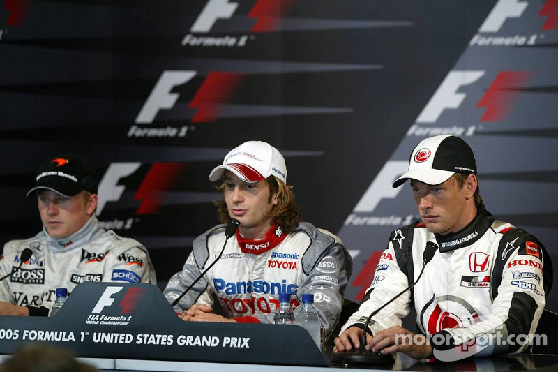 Conferencia de prensa sábado: Ganador de la pole Jarno Trulli,  Jenson Button y Kimi Raikkonen