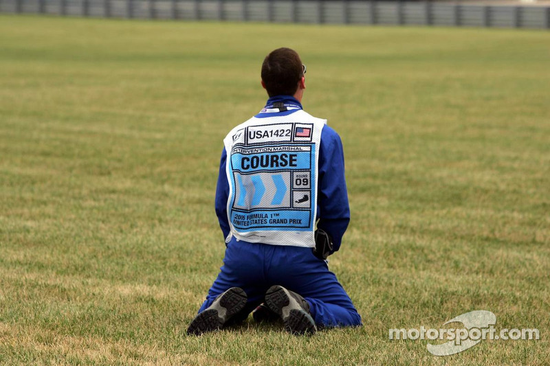 A marshall can't believe what he is seeing at the start
