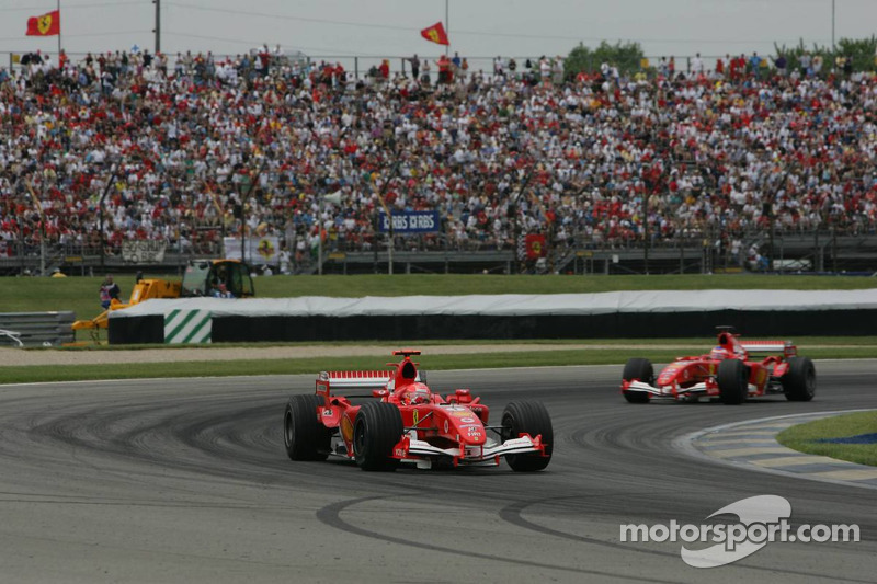 Michael Schumacher and Rubens Barrichello