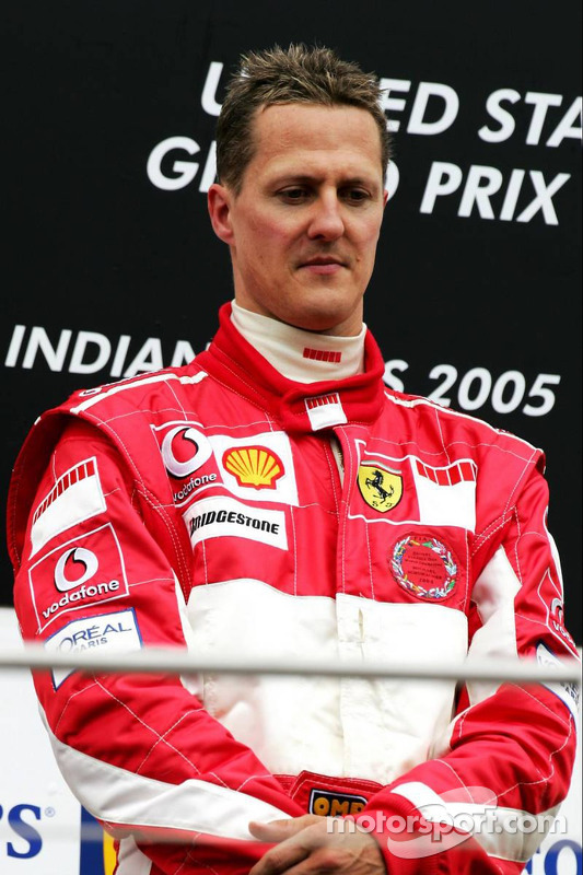 Podium: race winner Michael Schumacher