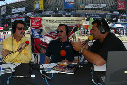 NASCAR President Mike Helton with ESPN radio