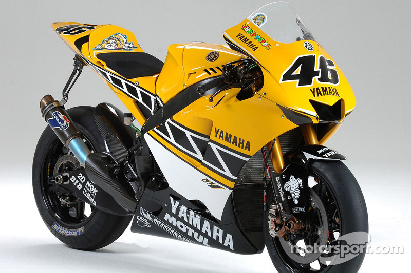 Yamaha YZR-M1 von Valentino Rossi im Sonderdesign für den GP USA 2005