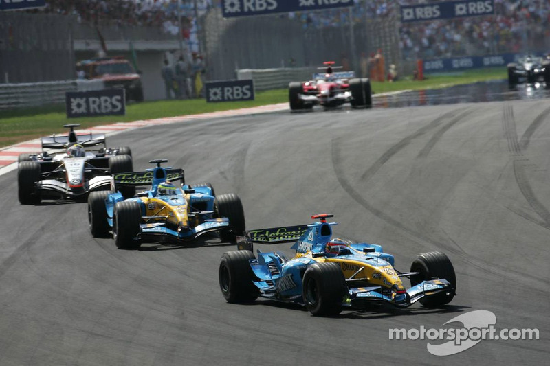 Fernando Alonso and Giancarlo Fisichella