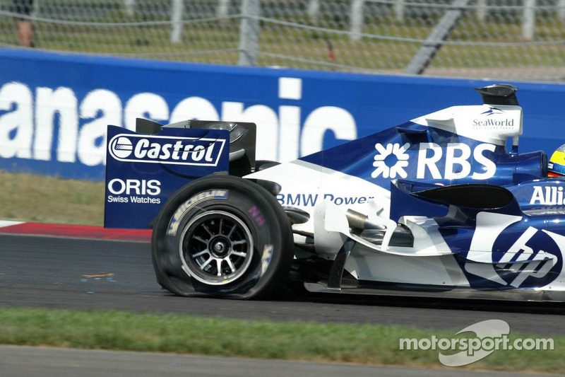 Nick Heidfeld'in başına gelen lastik sorunu