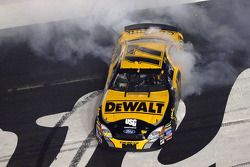 Race winner Matt Kenseth celebrates