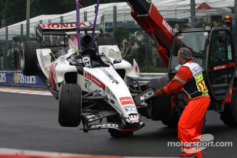 Wrecked Car, Takuma Sato