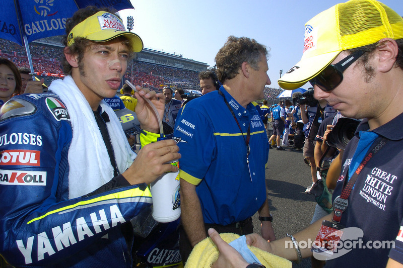 Valentino Rossi en la parrilla de salida