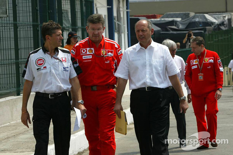 Nick Fry, Ross Brawn y Ron Dennis