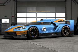 Дизайнерские варианты раскраски Ford GT для Ле-Мана, рисунки.