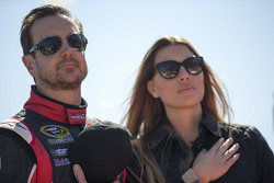 Kurt Busch, Stewart-Haas Racing Chevrolet, with girlfriend