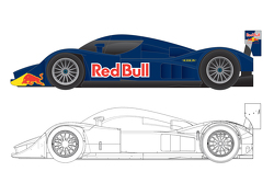 Концепт-кар Red Bull для Ле-Мана, рисунки.