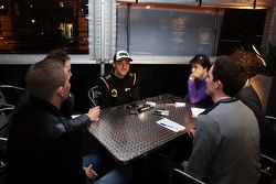 Jolyon Palmer, Lotus F1 Team Test and Reserve Driver with the media