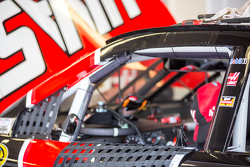 Tape covers the old name plate of Kurt Busch