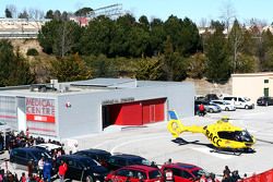 Fernando Alonso, McLaren is airlifted from the circuit in a helicopter