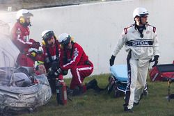 Kyle Busch, Joe Gibbs Racing Toyota after crashing