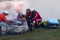 Kyle Busch, Joe Gibbs Racing Toyota after crashing