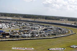 Tires placed on the inside wall where Kyle Busch crashed