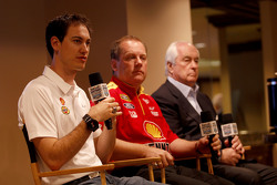 Roger Penske, Joey Logano and crew chief Todd Gordon, Team Penske Ford