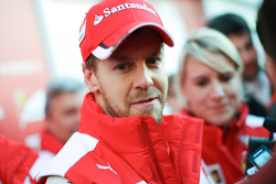 Sebastian Vettel, Ferrari with the media