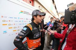 Sergio Perez, Sahara Force India F1 with the media