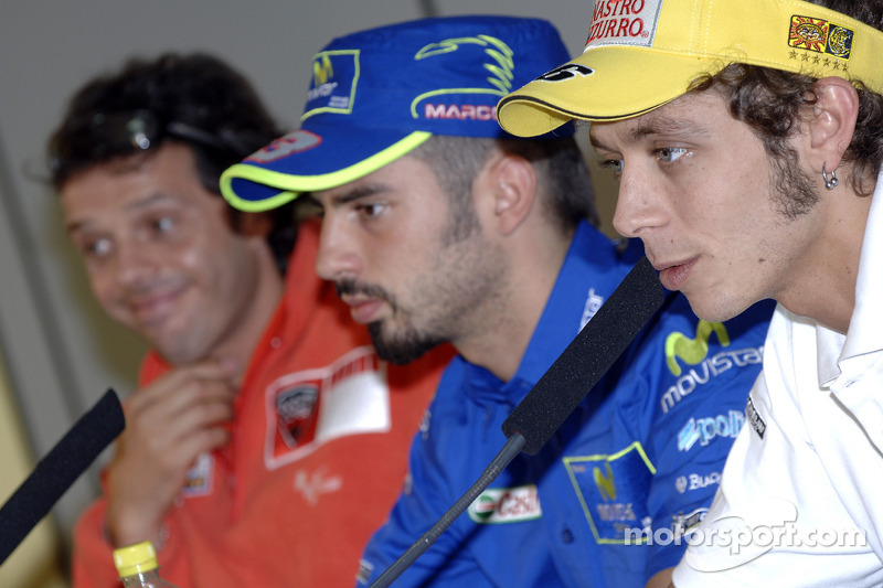 Conferencia de prensa: Loris Capirossi, Marco Melandri y Valentino Rossi