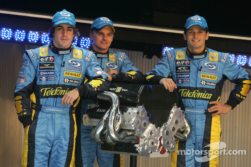 Fernando Alonso, Heikki Kovalainen ve Giancarlo Fisichella