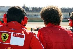 Valentino Rossi watches test action