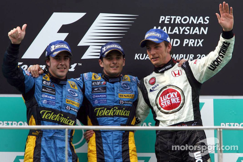 2006: 1. Giancarlo Fisichella, 2. Fernando Alonso, 3. Jenson Button