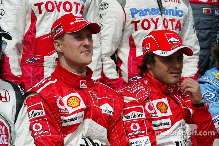 Foto de pilotos: Michael Schumacher y Felipe Massa