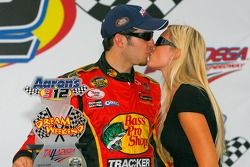 Victory lane: race winner Martin Truex Jr. celebrates with his girlfriend Sherry Pollex