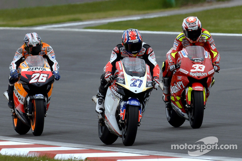 Casey Stoner, Marco Melandri and Dani Pedrosa