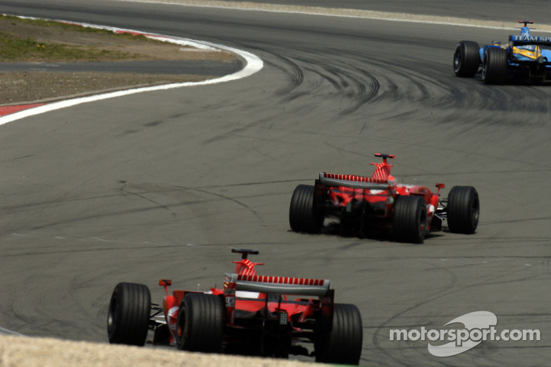 Michael Schumacher and Felipe Massa