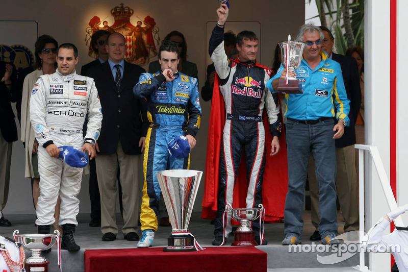 2006: 1. Fernando Alonso, 2. Juan Pablo Montoya, 3. David Coulthard