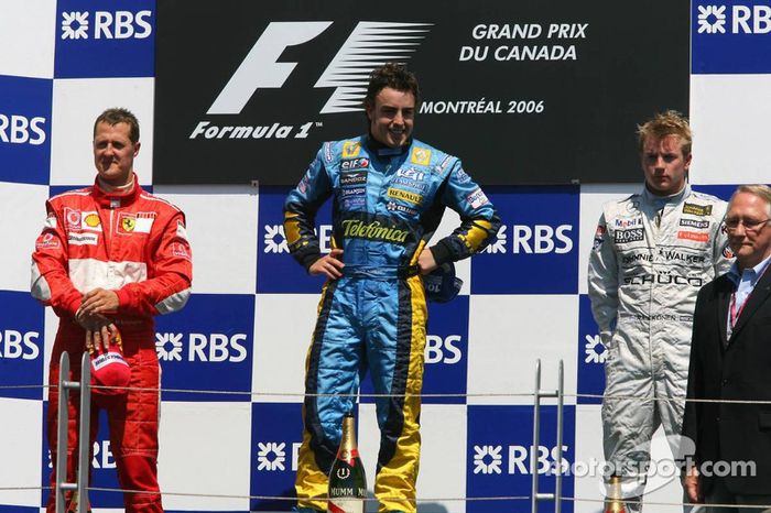 33- Fernando Alonso, 1º en el GP de Canadá 2006 con Renault