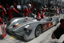 #8 Audi Sport Team Joest Audi R10 in the pits for the final time