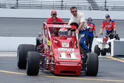 Dave Darland pushes back to the garages