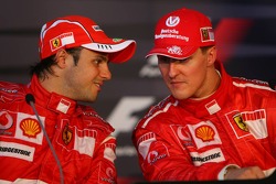 Pressekonferenz: Michael Schumacher mit Felipe Massa