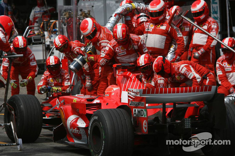 Boxenstopp von Michael Schumacher