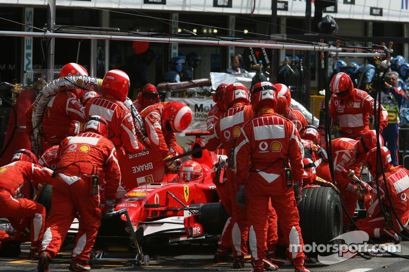Boxenstopp von Michael Schumacher