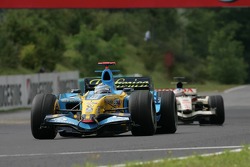 Fernando Alonso leads Rubens Barrichello